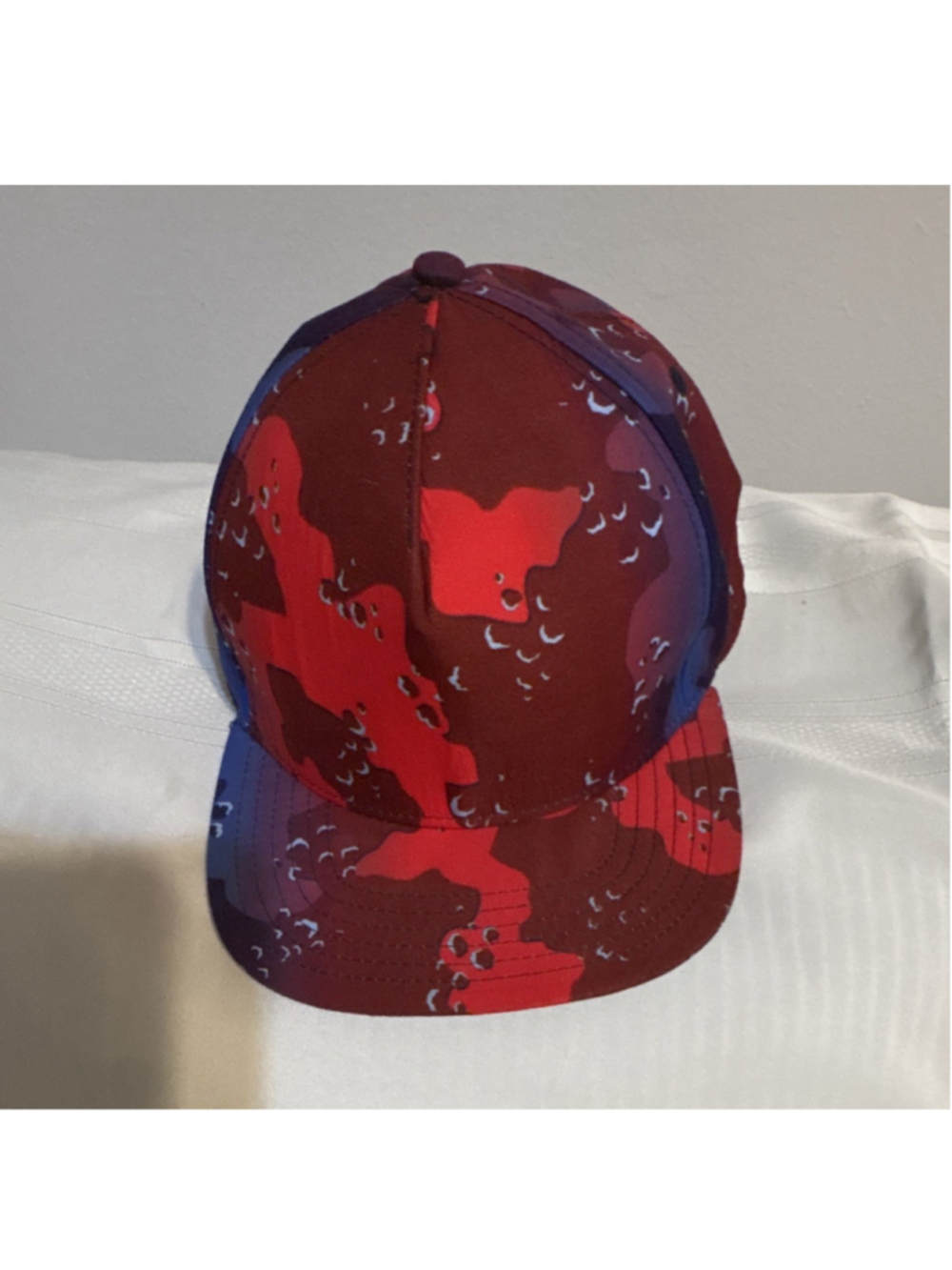 Neff Red Blue Black Camouflage Snapback Adjustable Men's Hat Sports Outdoor